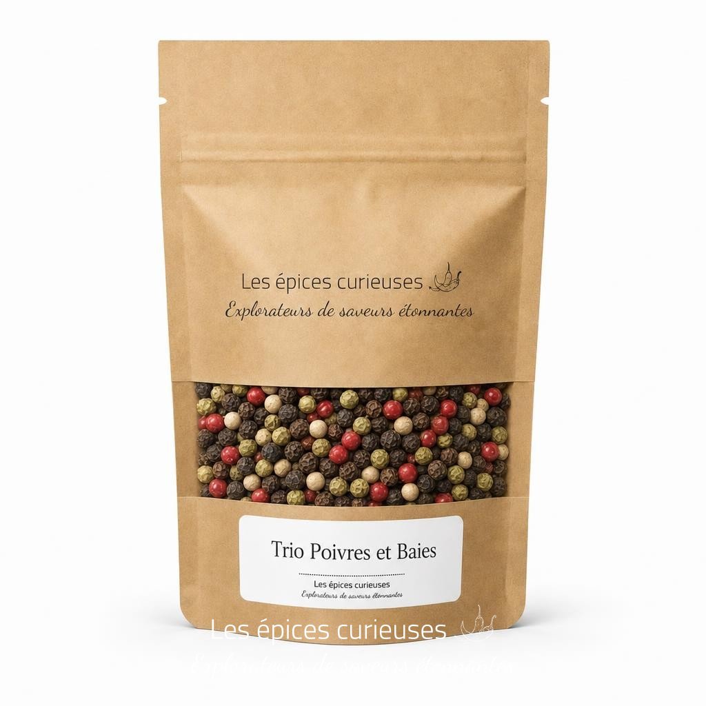 Trio Poivres et Baies - Packaging - Les Épices Curieuses